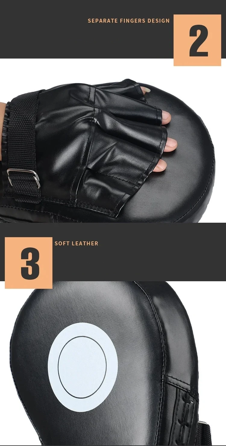 1 Stück Kickbox-Handschuh-Pad, Schlagziel, PU-Leder, Karate, Muay Thai, Sanda Trainingsausrüstung, Verstellbarer Riemen für Erwachsene und Kinder – Detail 7