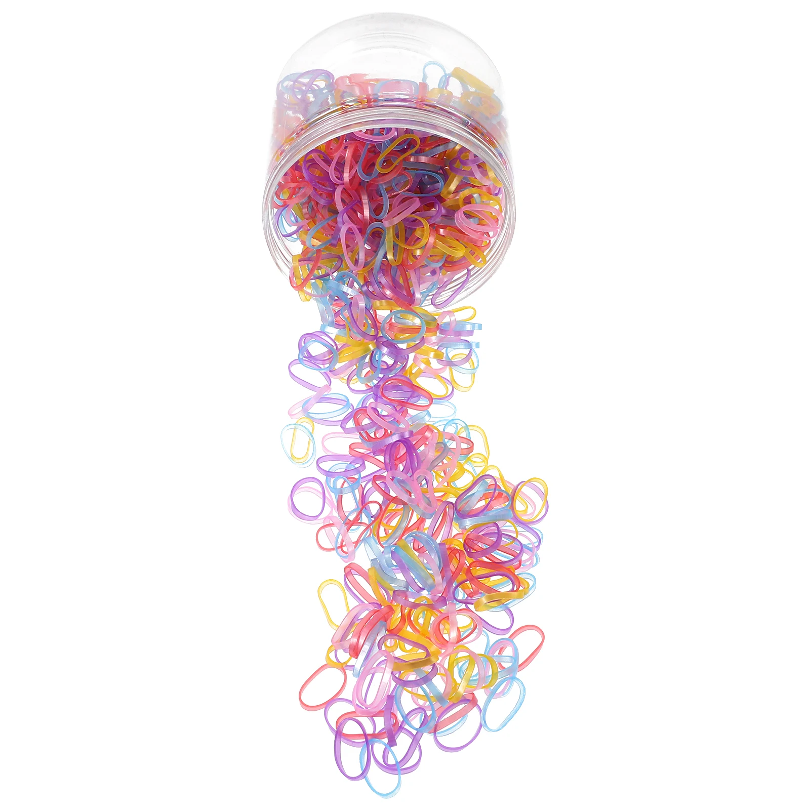 

Colorful Rubber Bands Elastic Hair Ties for Kids Pets Shiny Lightweight Stretchy Ponytail Braid Dog Grooming