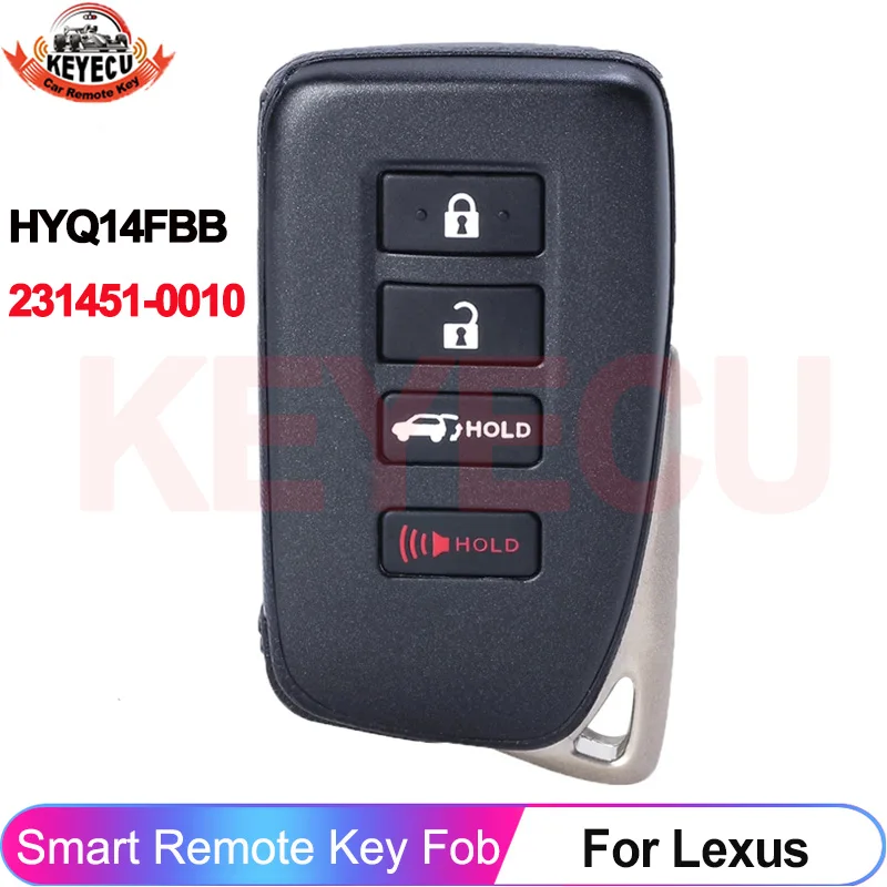 

Плата KEYECU HYQ14FBB 231451-0010 для Lexus RX350 RX450h 2016 2017 2018 2019 2020 Smart Remote 314,3 МГц 4 кнопки брелок