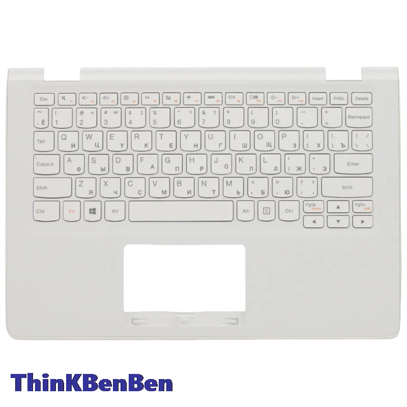 RU Russian White Keyboard Upper Case Palmrest Shell Cover For Lenovo Ideapad Yoga 300 11 11IBR 11IBY Flex3 1120 1130 5CB0M82777