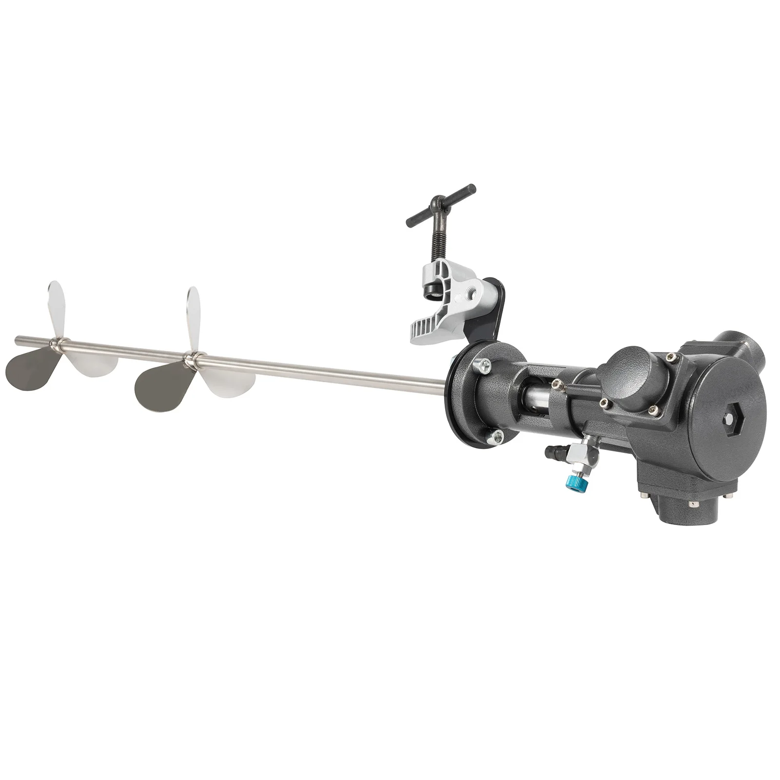 Stainless Steel Pneumatic Putty Powder Mixer, 50Gal Capacity, 50-2000RPM, Quiet & Efficient, Suitable for Paint/Coating/Food