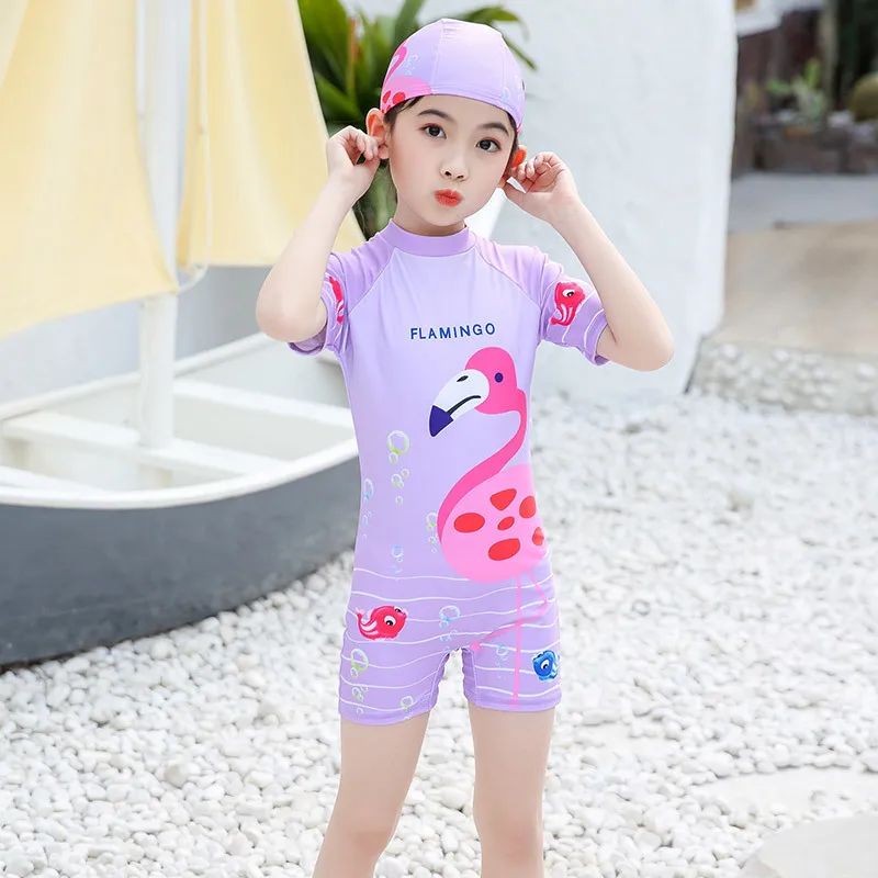 New Unicorn Sequin Girl One Piece Swimsuit Kids 2-8 Years Children\'s Swimwear Toddler Girls Bathing Suit Monokini Beachwear