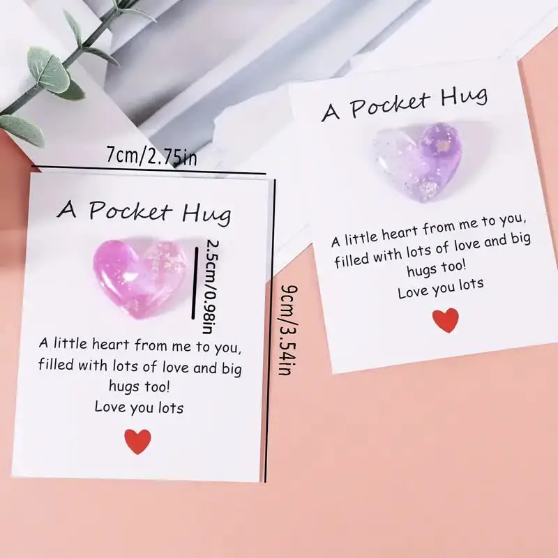 Pocket Hug 10-delige set - Charmant harssouvenir met inspirerende kaart - Ideaal cadeau voor verjaardag, bruiloft, Valentijnsdag, C