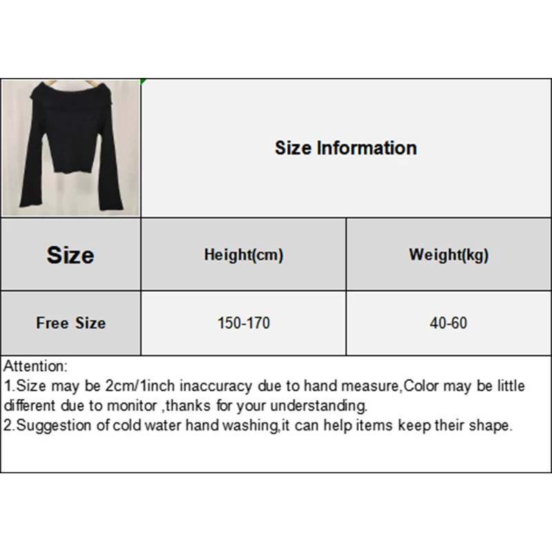 Women's Sexy Off-shoulder Bell Sleeves Slim Cropped Knitted Sweater For Women