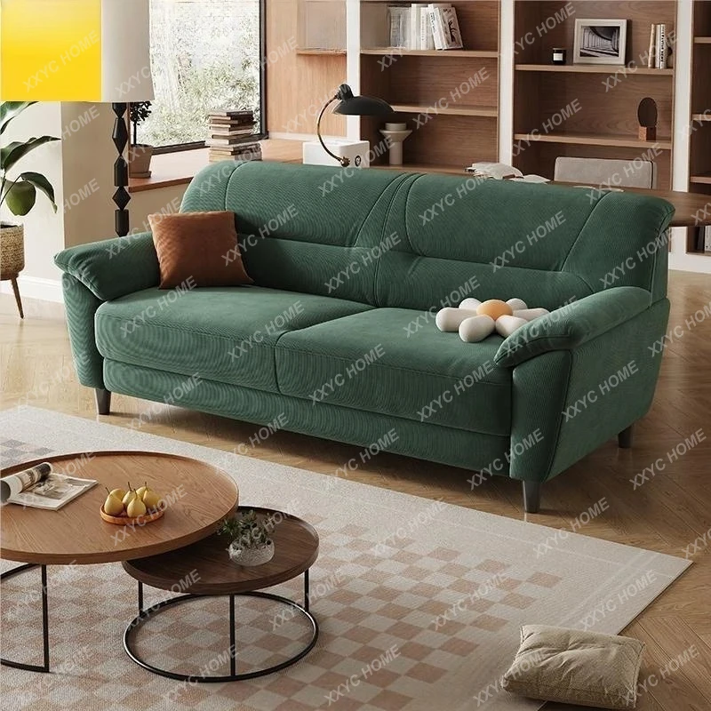 

Modern simple corduroy sofa living room small apartment inline double apartment bedroom Internet celebrity sofa set combination