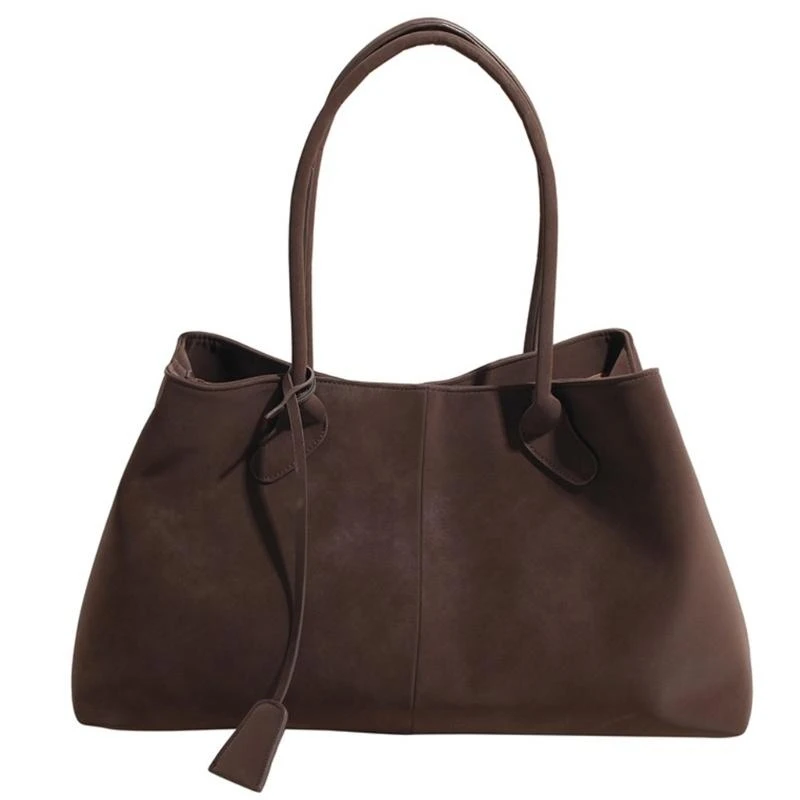 

E8FB Casual Soft Leather Underarm Bag Large Capacity Shoulder Bags Underarm Purse For Commuting And Everyday Use