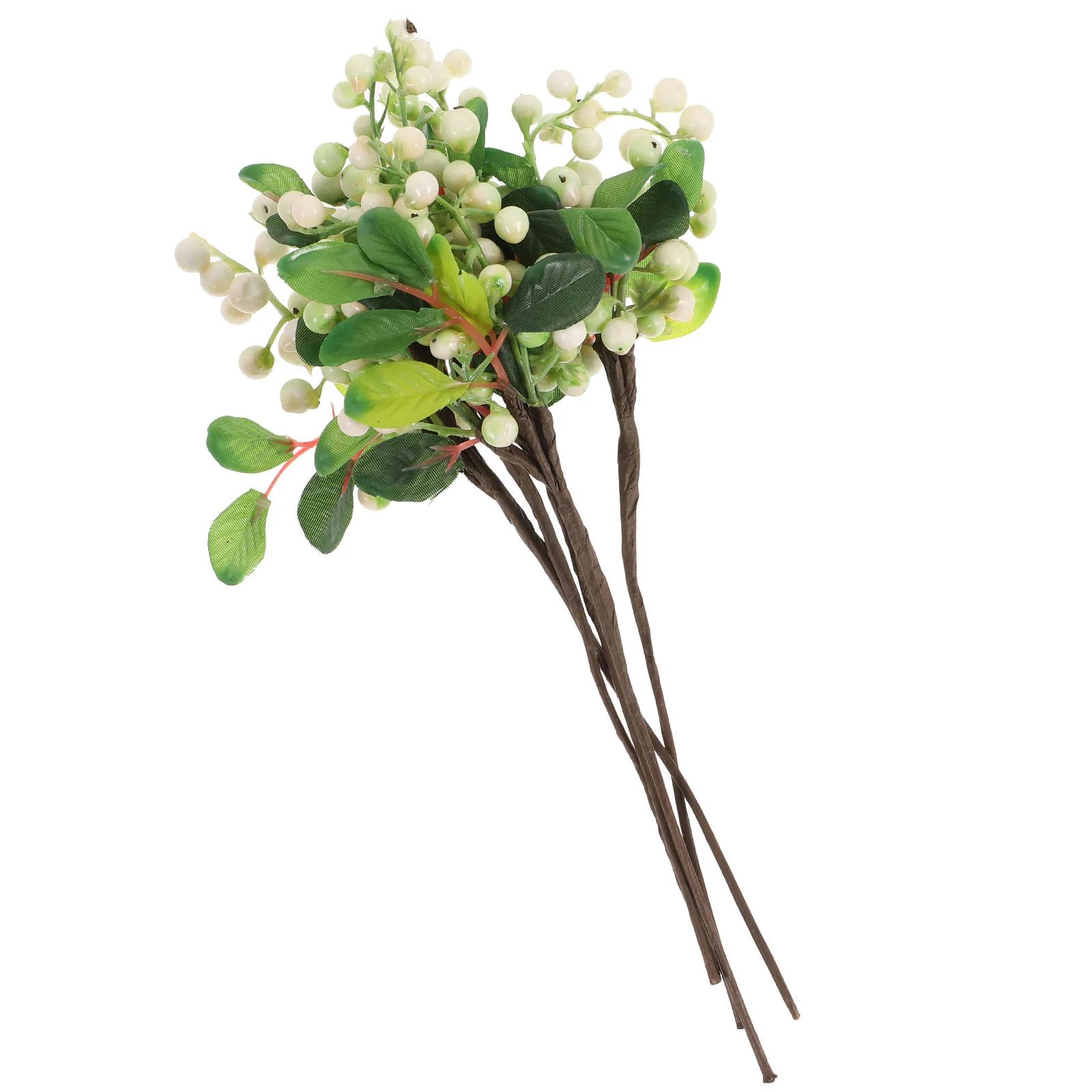 

5pcs Artificial Berry Picks Lifelike Pvc Cherries Decor For Christmas Wedding Home Diy Craft Berries Decor Fake Berries