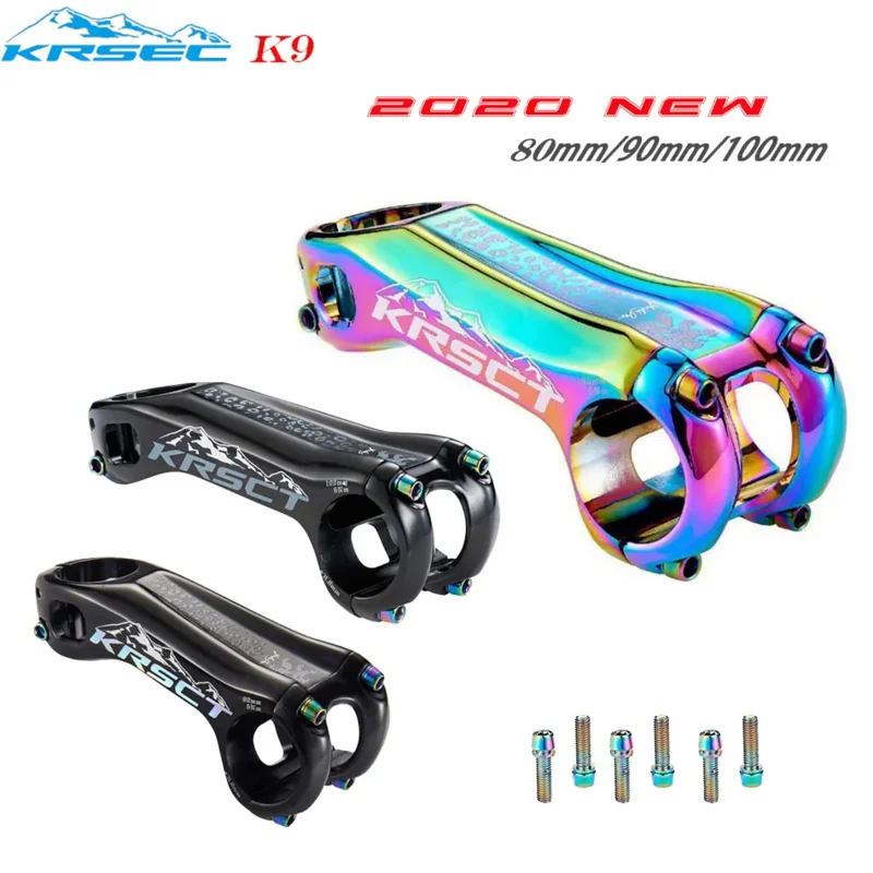 KRSEC mtb stem 80 90 100MM mountain bike handlebar riser 31.8 Negative 20 Degrees power tee Bicycle bridge handles pipe advance