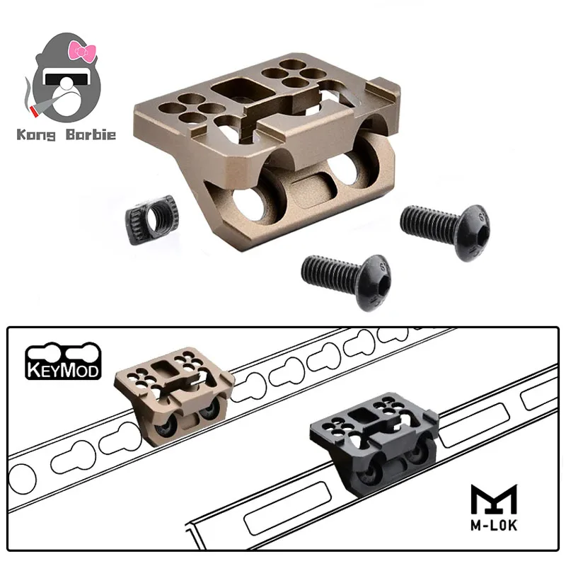 Tactical Thorntai 6 Offset Scout Mount Metal MLOK Keymod Rail For Surefir M600 M300 PLHv2 Weapon Light With Original Markings