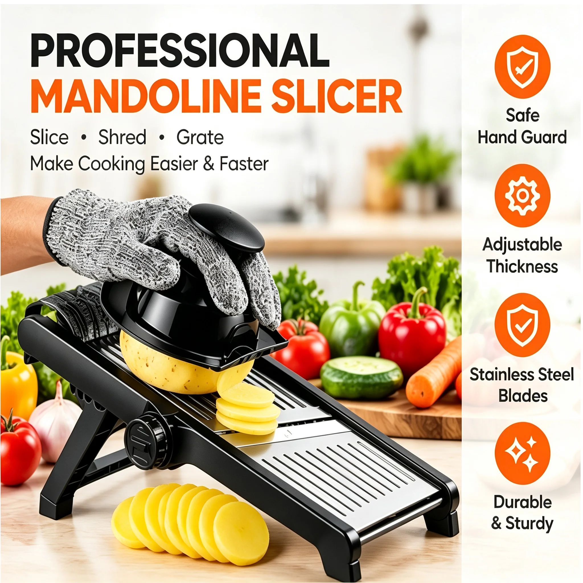 Mandoline à légumes, trancheus - Mandoline Slicer Guard avis et prix