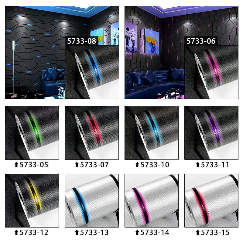 KTV Wallpaper Wall Covering 3D Stereo Music Bar Decor Flash Technology Sense Gaming Room Wall Paper Decoration of Esports Rooms