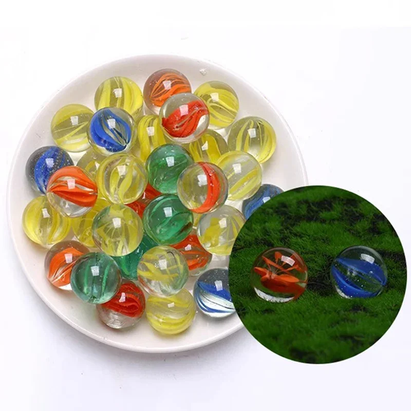 40-1000 قطعة كرات زجاجية مختلطة كرة ملونة 14/16/19/25 مللي متر كرة رخامية كرات خزان الأسماك كرات الداما الصينية الكرة Pachinko الزجاج حبة #6