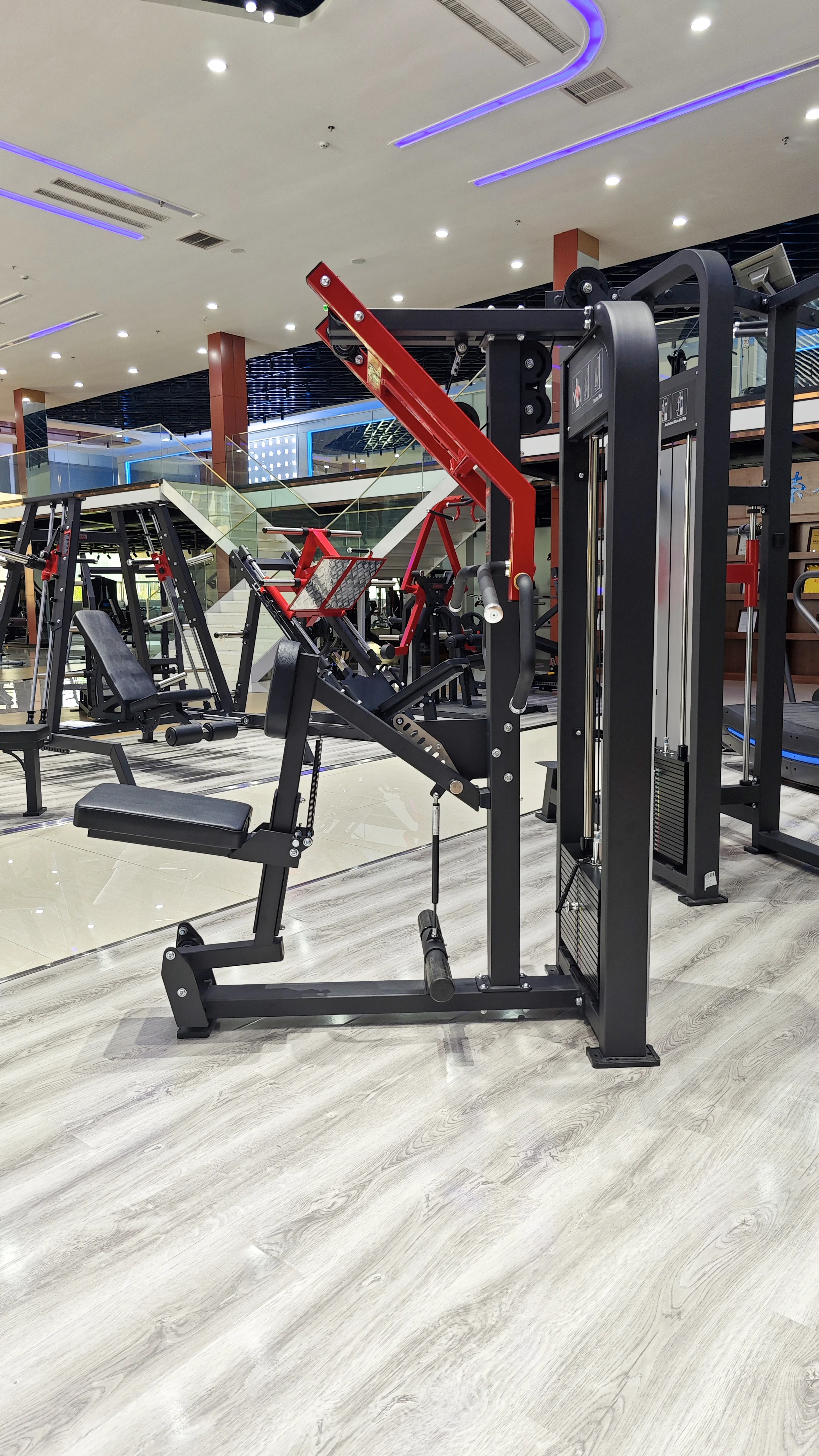 2024 NEW Commercial Gym Fitness Equipment Pull Back Pin Loaded Machine Double Pull Back Trainer Vertical Row