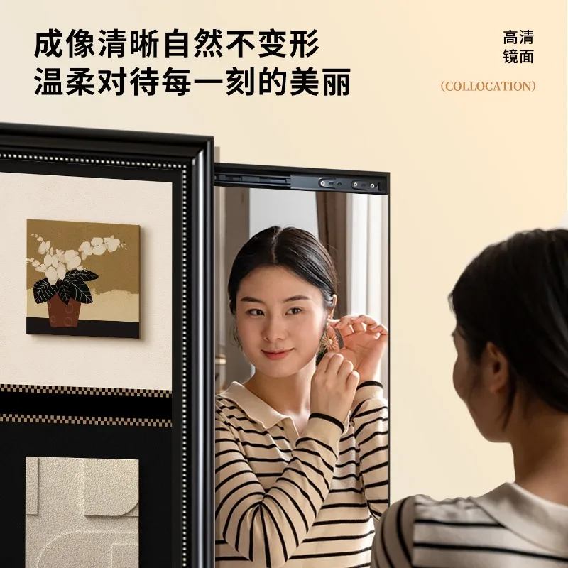 Stereo Medieval Mirror Can Be Blocked and Closed Hidden Full-body Mirror Invisible Full-length Mirror