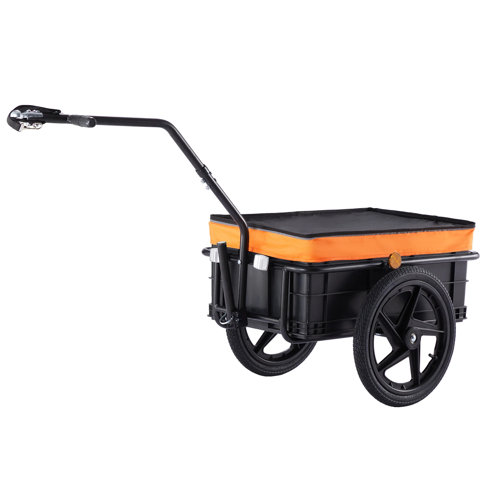 SucceBuy 88Lbs Bike Cargo Trailer Bicycle Wagon Cart Foldable Storage with 16