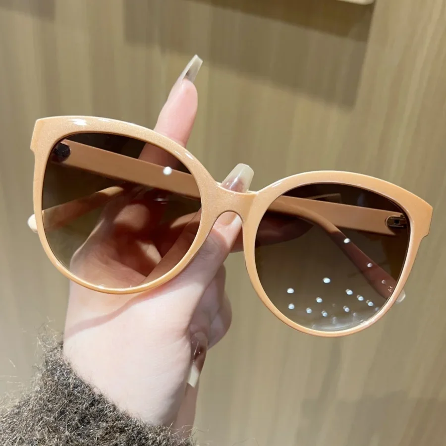 1 قطعة نظارات الموضة النسائية نمط جديد تنوعا إطار دائري عين القط التدرج اللون تصميم فريد تشكيل الوجه ملابس يومية حفلة O