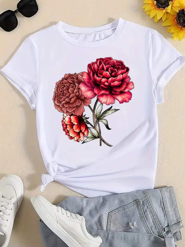 

Женская футболка с коротким рукавом и принтом, в стиле 90-х