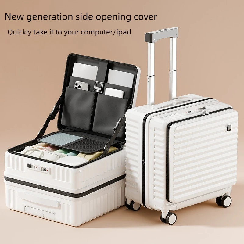 Carry on Luggage 20 Inch Luggage Side Opening Travel Bag 18 Inch Suitcase Super Lightweight Mini 2026 New Lightweight Suitcase