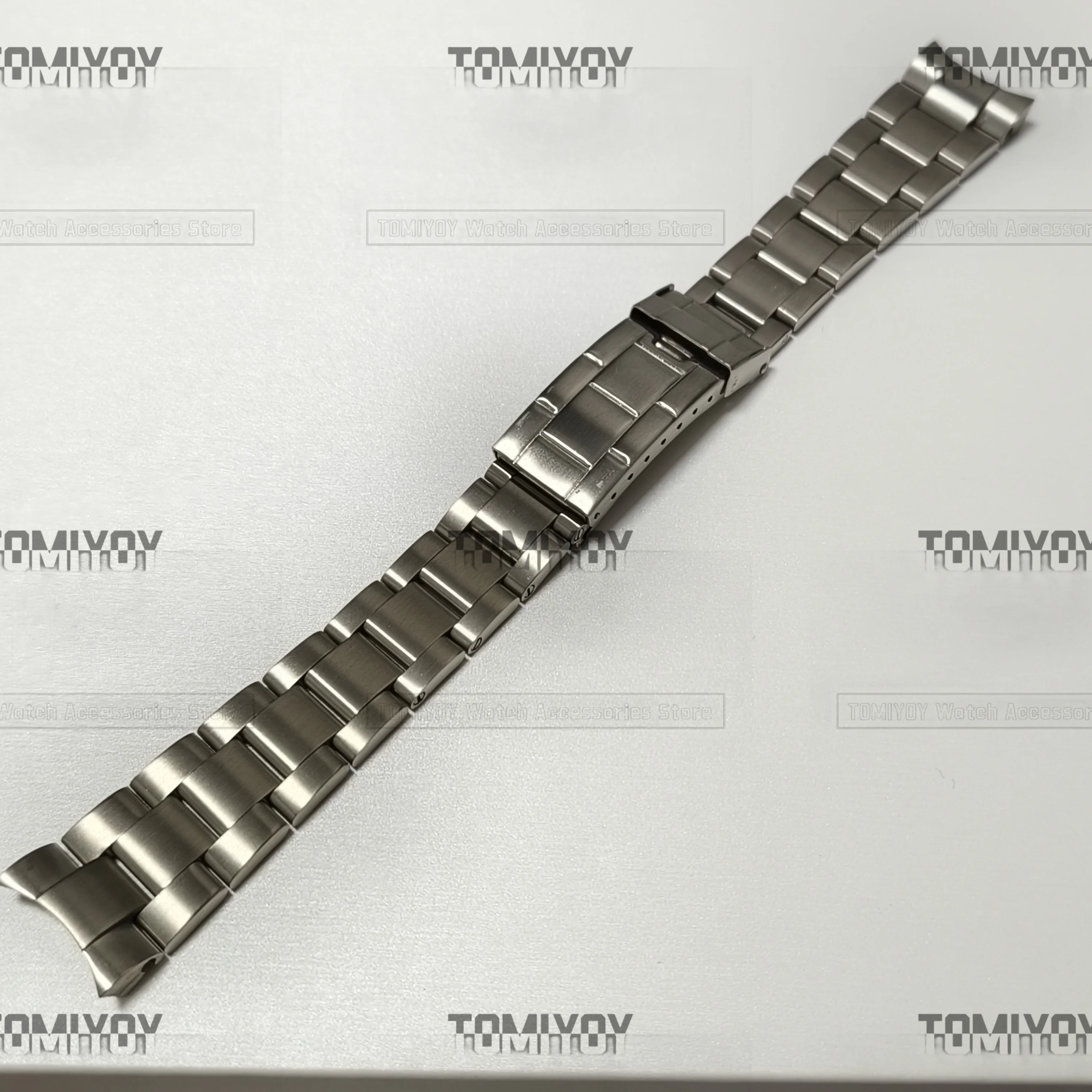 Curved End 20mm Brush Solid Oyster President Watch Band Strap Bracelet Fit For Sekio Rolex Watch