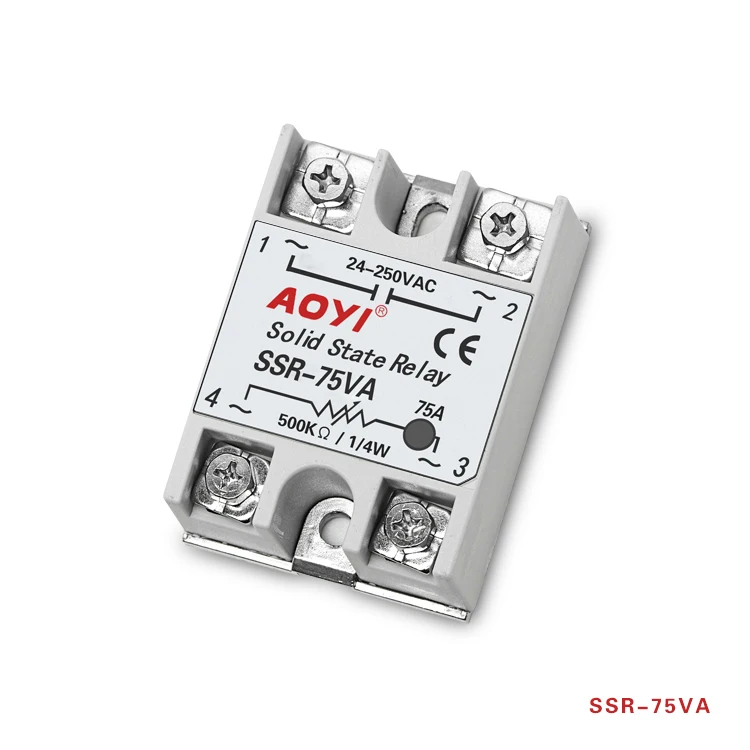 AOYI الصين مصنع SSR سلسلة الصناعية التلقائية SSR-75VA مرحل الحالة الصلبة