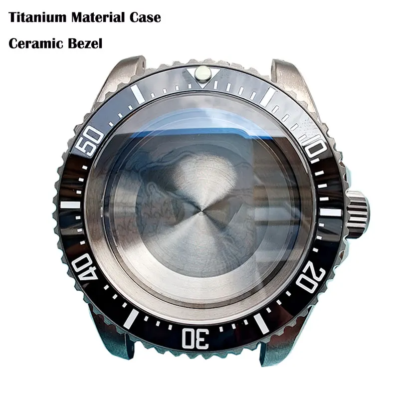 

Watch Parts 40.5mm Titanium Material Watch Case Sapphire Ceramic Bezel Suitable For NH35/36 Movement 30Bar Waterproof