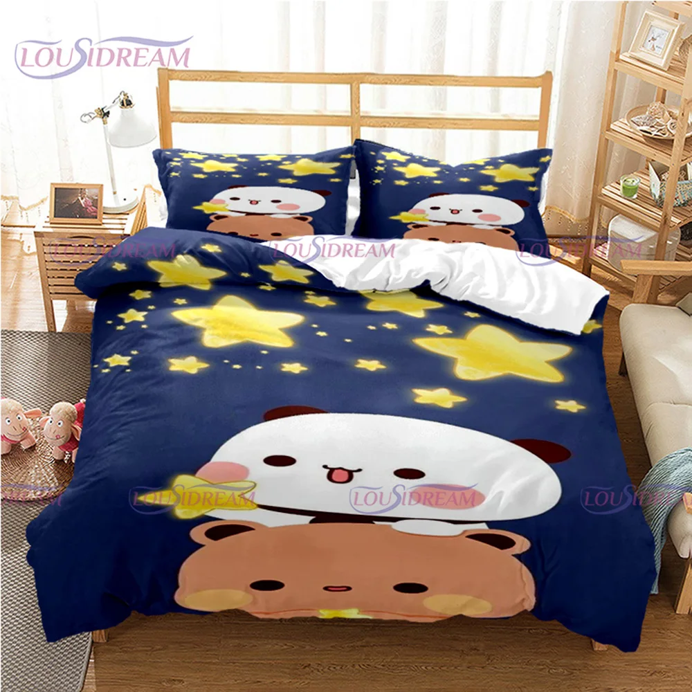 3pcs Bedding Set Cartoon Bubu and Dudu Series Design Home Textile Duvet Cover Pillow Case Kid Teen Girl Bedding Lover Covers Set