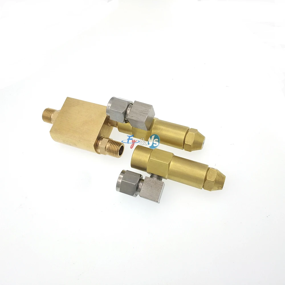2 Outlet Siphon Full Cone Oil Mist Nozzle Waste Oil Burner Jet Injector for Fuel Spraying