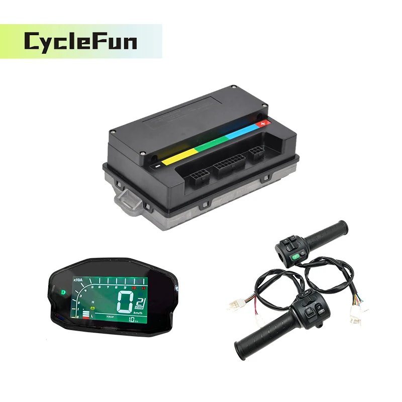 

VOTOL EM50S EM-50 55A 48V 60V FOC BLDC Sine Wave Controller with Throttle and DKD display For Electric Scooter Motorcycle