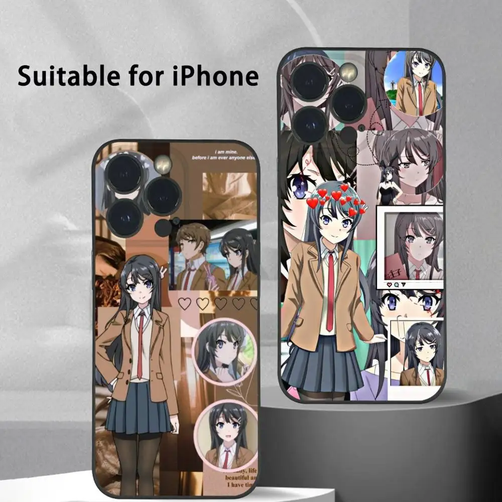 

R-Rascal Does Not Dream Mai Phone Case For IPhone 16 15 14 13 12 11 Pro Max Plus Mini Frosted Soft Shell Funda