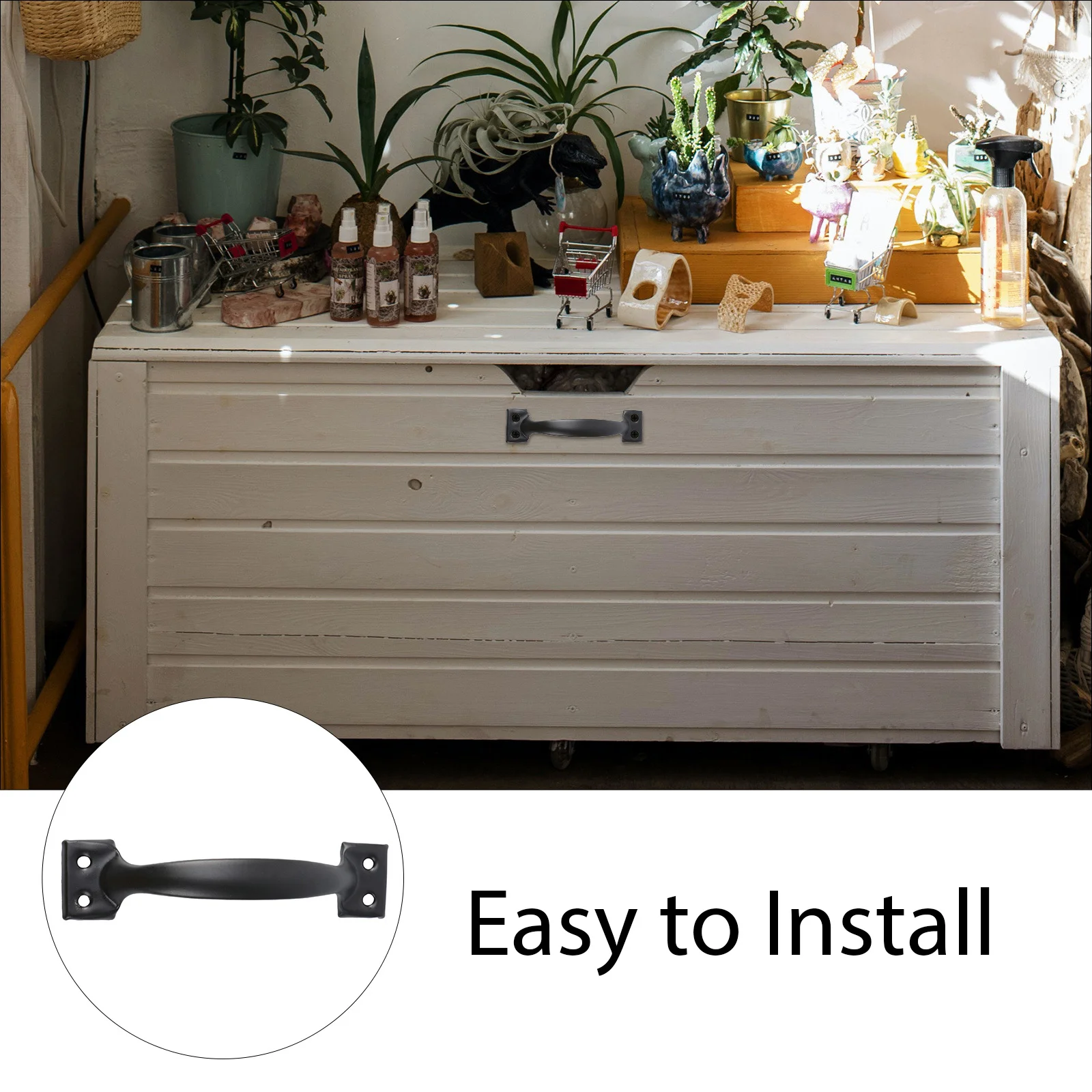 

8pc 6 Inches Black Cabinet Handle Iron Drawer Pull For Wardrobe Closet Furniture Durable Lightweight Home
