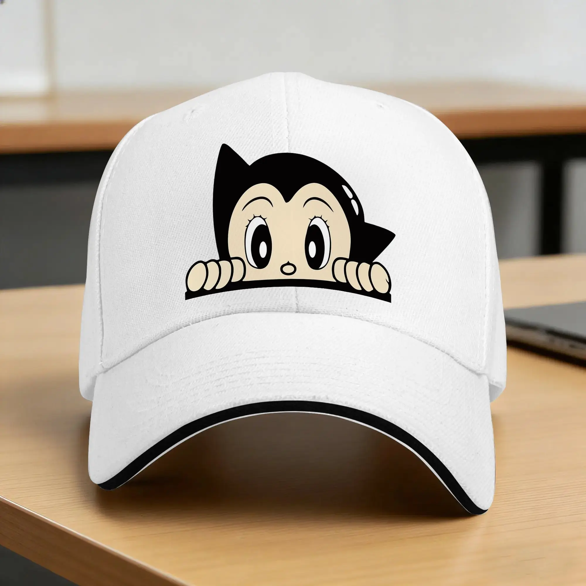 Astro Boy Peeker Anime Baseball Cap  Outdoor Sports Sun Trucker Hat Unisex-Teens Casual Design Baseball Caps