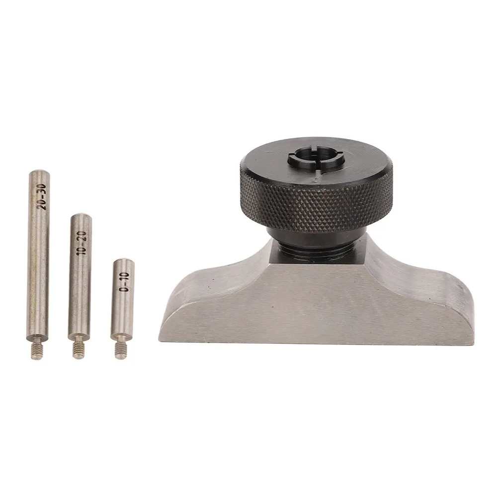 Stainless Steel Depth Dial Indicator Base Threaded Knob 63x17mm Depth Gauge Holder Stable Clamping Depth Micrometer Stand DIY