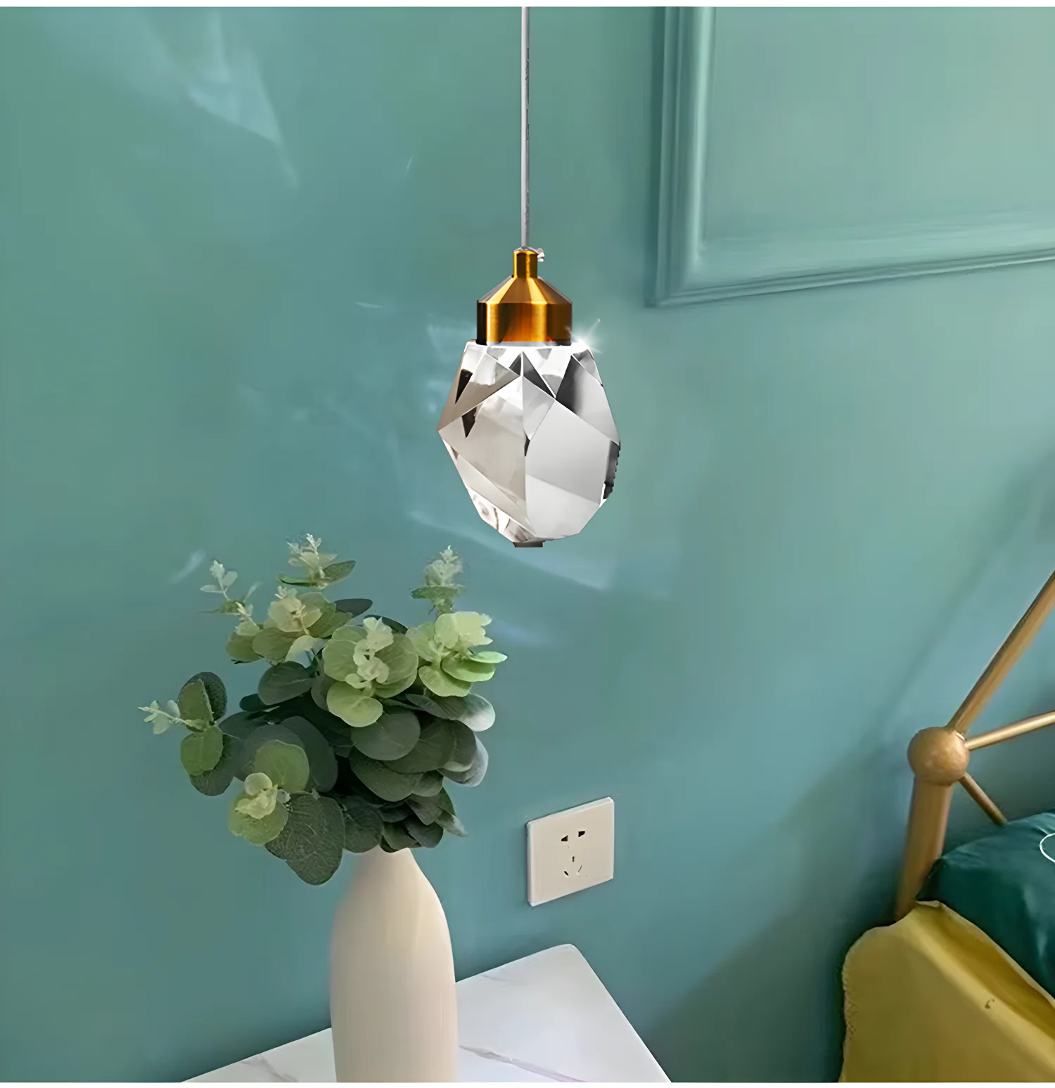 Minimally Designed Ceiling Pendant Lamp Luxurious Crystal Irregular Pendant Lamp 220V Bar Counter Hotel Restaurant Decor Light