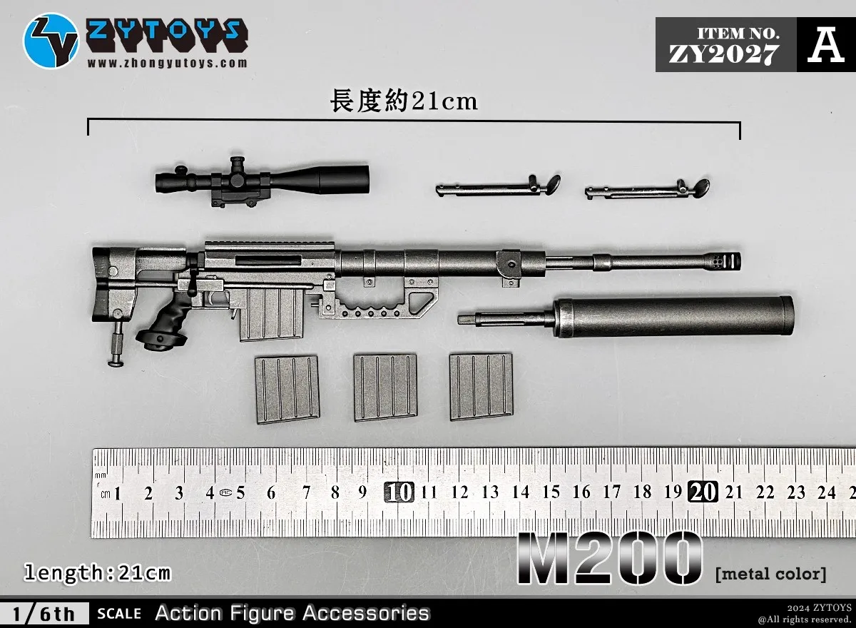 ZYTOYS ZY2027 1/6 Soldier Accessories Plastic M200 Sniper Rifle