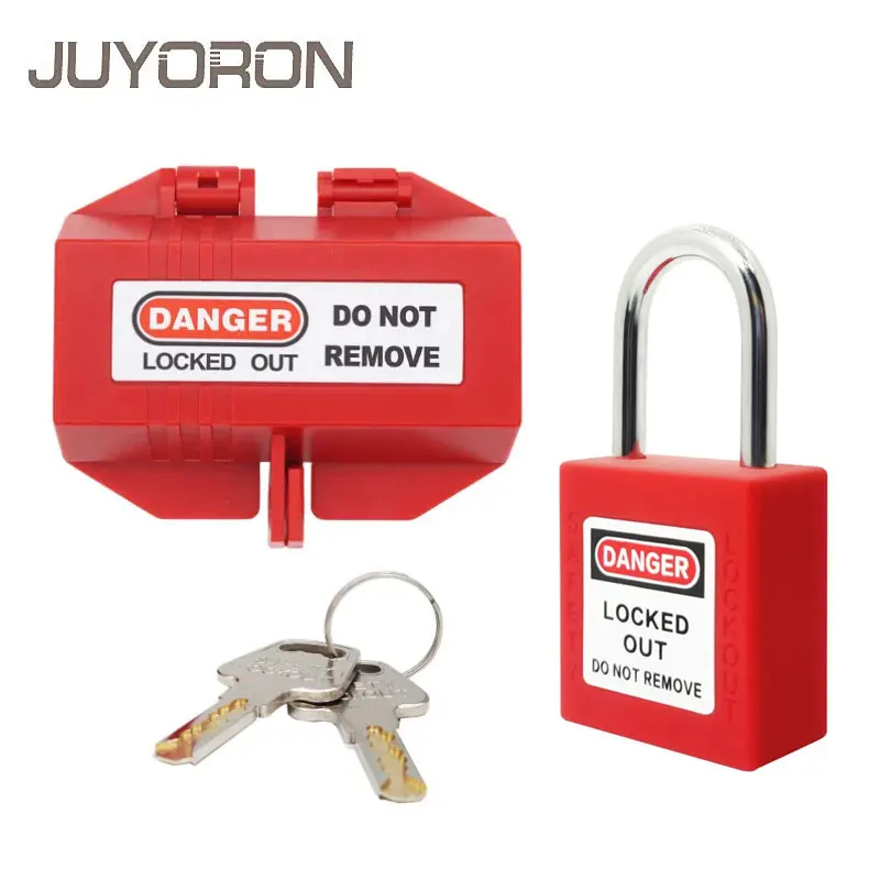 1 Set Power Plug Lockout Tagout with Safety Padlock for 110V Electrical Plug Cord Lock