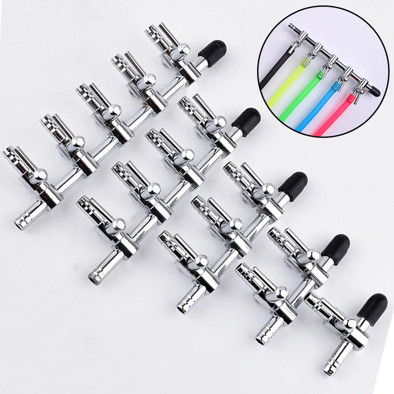 Aquarium Air Splitter Valve Stainless Steel Fish Tank Air Flow Control Switch Valve 1~5 Ways Distributor Oxygen Pump Accessories