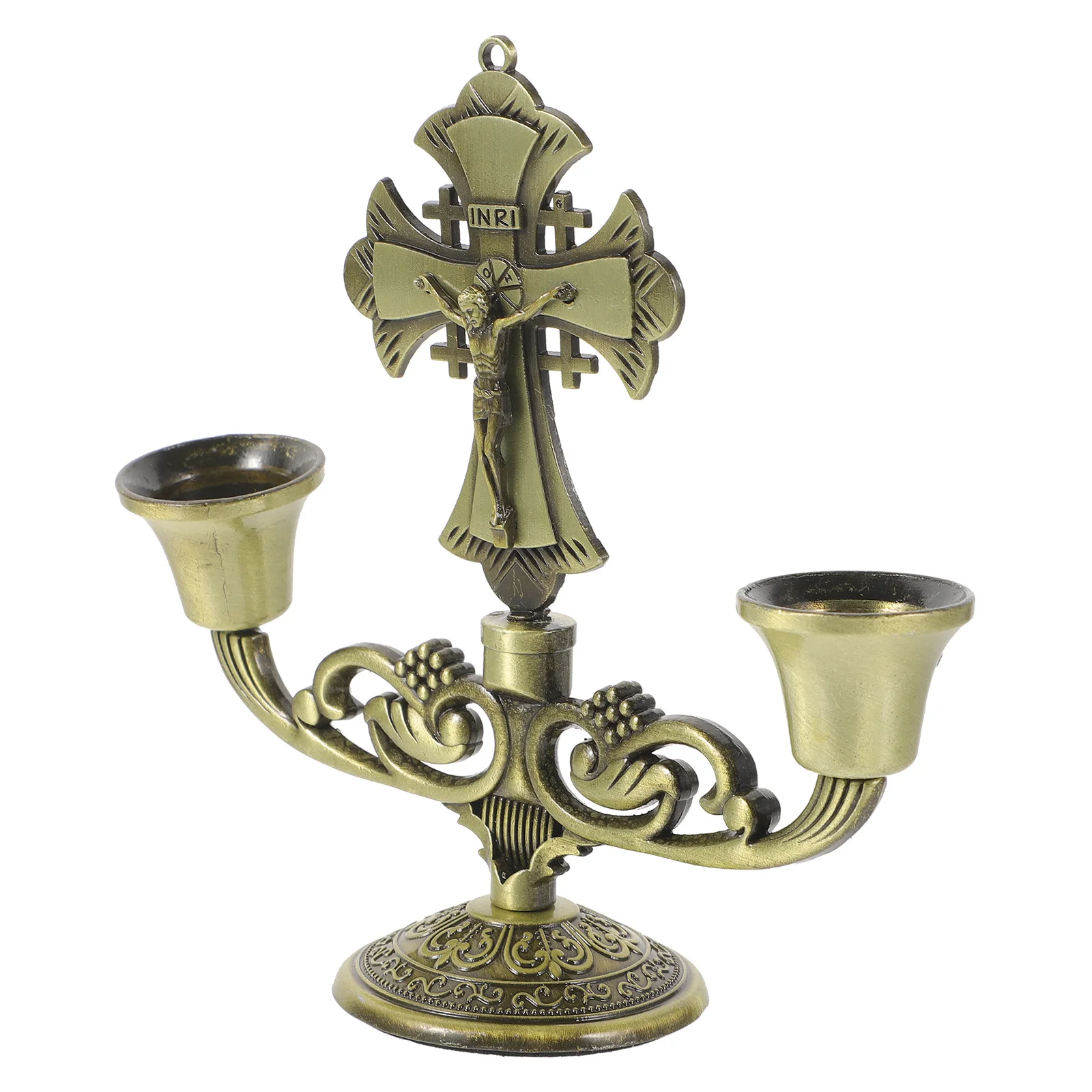 

Double Head Zinc Alloy Holder Elegant Candlestick for Room Decoration Table Centerpiece Holder Desktop Ornament