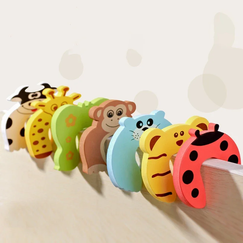 7pcs/Set Door Stopper Doorknob Wall Protection Children Door Stopper Holder Shockproof Door Crash Pad Children Finger Protecter