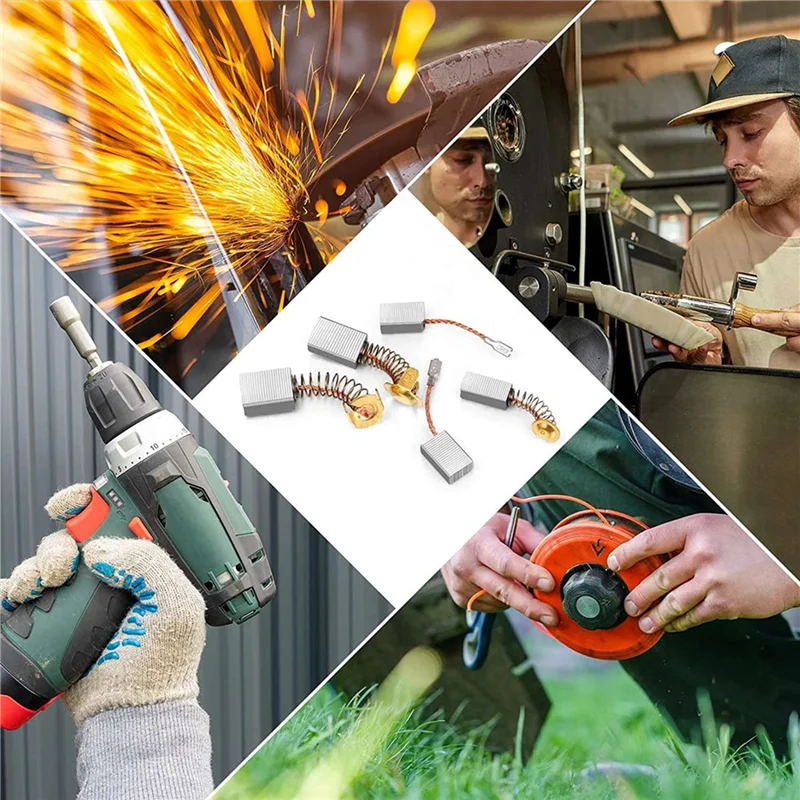 

【Lowest-Price!】120 Pcs Electric Motor Brushes Carbon Brushes Power Tool Replacement Part For Repair Power Tool 12 Different Size