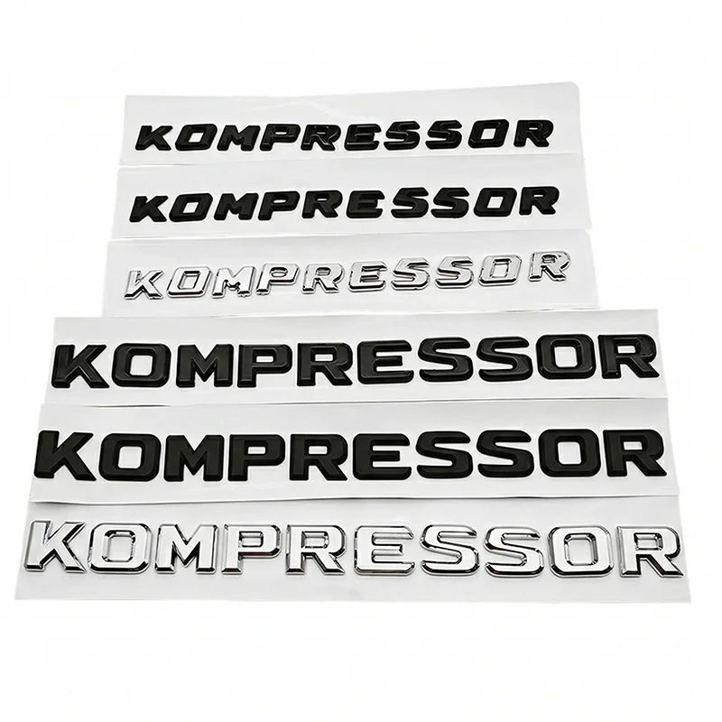 Emblema 3D ABS KOMPRESSOR para Carro, Adesivo de Letras para Porta-Malas Traseiro W203 W204 W211 W210 Classe C SLK, Acessórios
