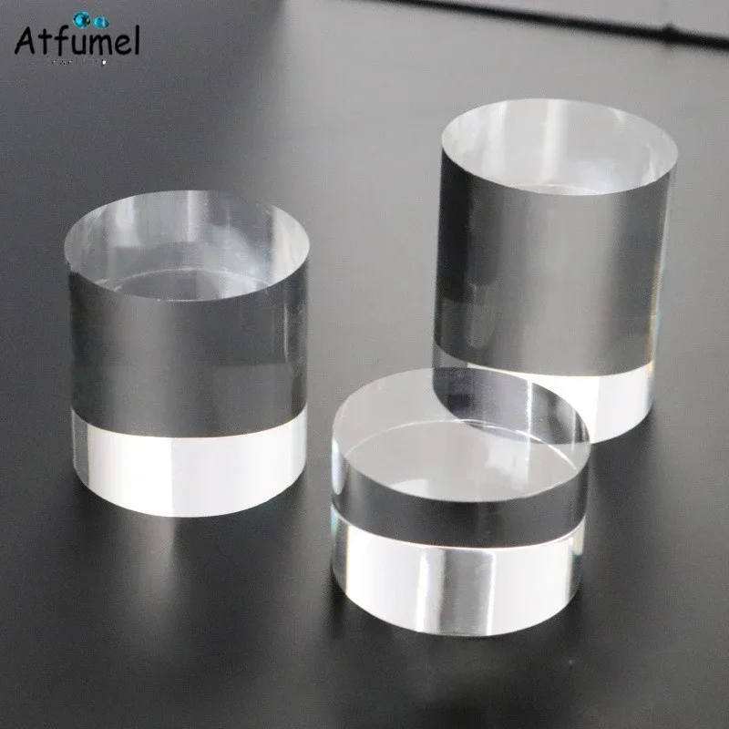 Acrylic Cylinder Ring Jewelry Display Stand Doll Mold Holder Transperant Earring Rack Cosmetic Photography Stand Doll Block