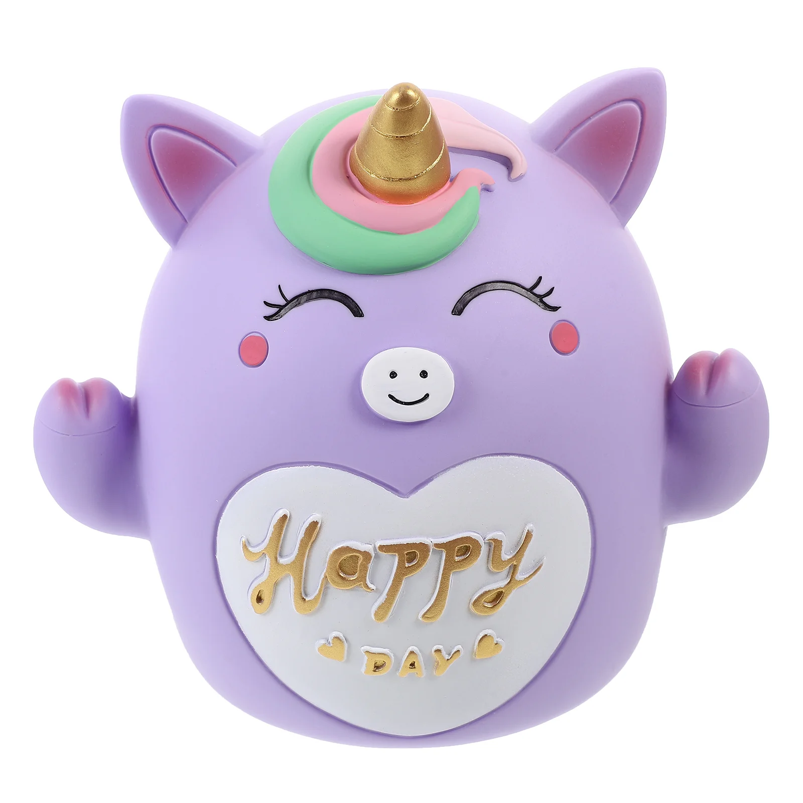 Adorável unicórnio cofrinho para meninas titular da moeda adorno criativo caixa de dinheiro armazenamento de mesa decorativo pote de poupança