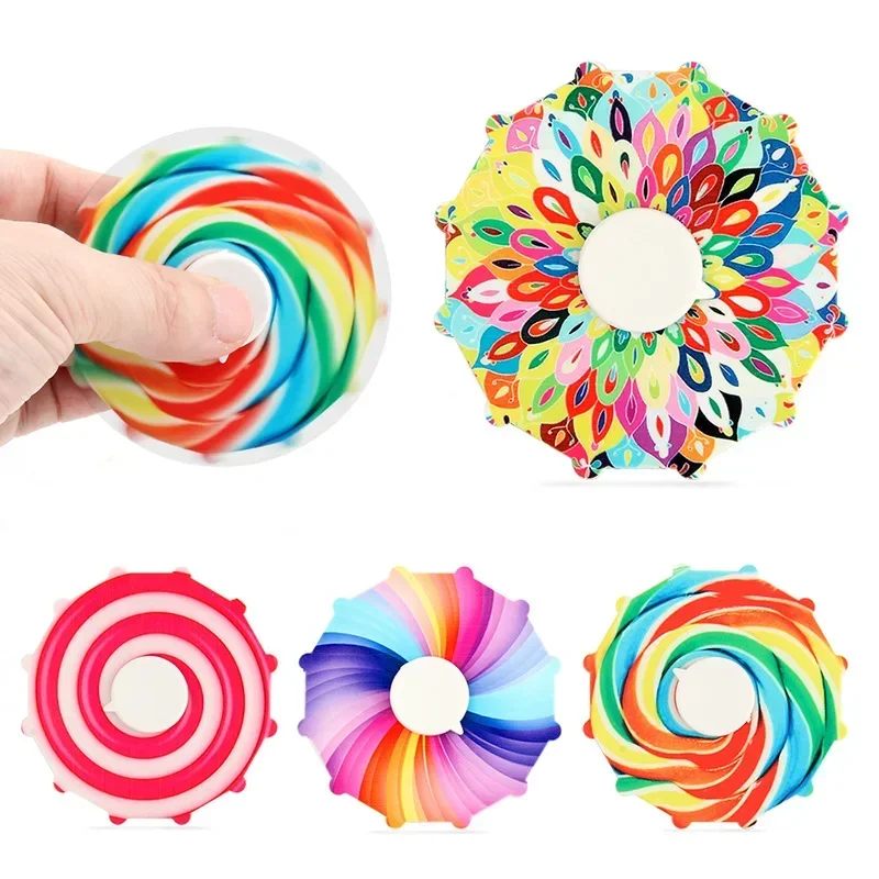 2022 New Trend Stress Relief Toy for Kids Flying Spinner Toy Kids Finger Tip Gyro Top Toys Creative Antistress Fidget Toys Gifts