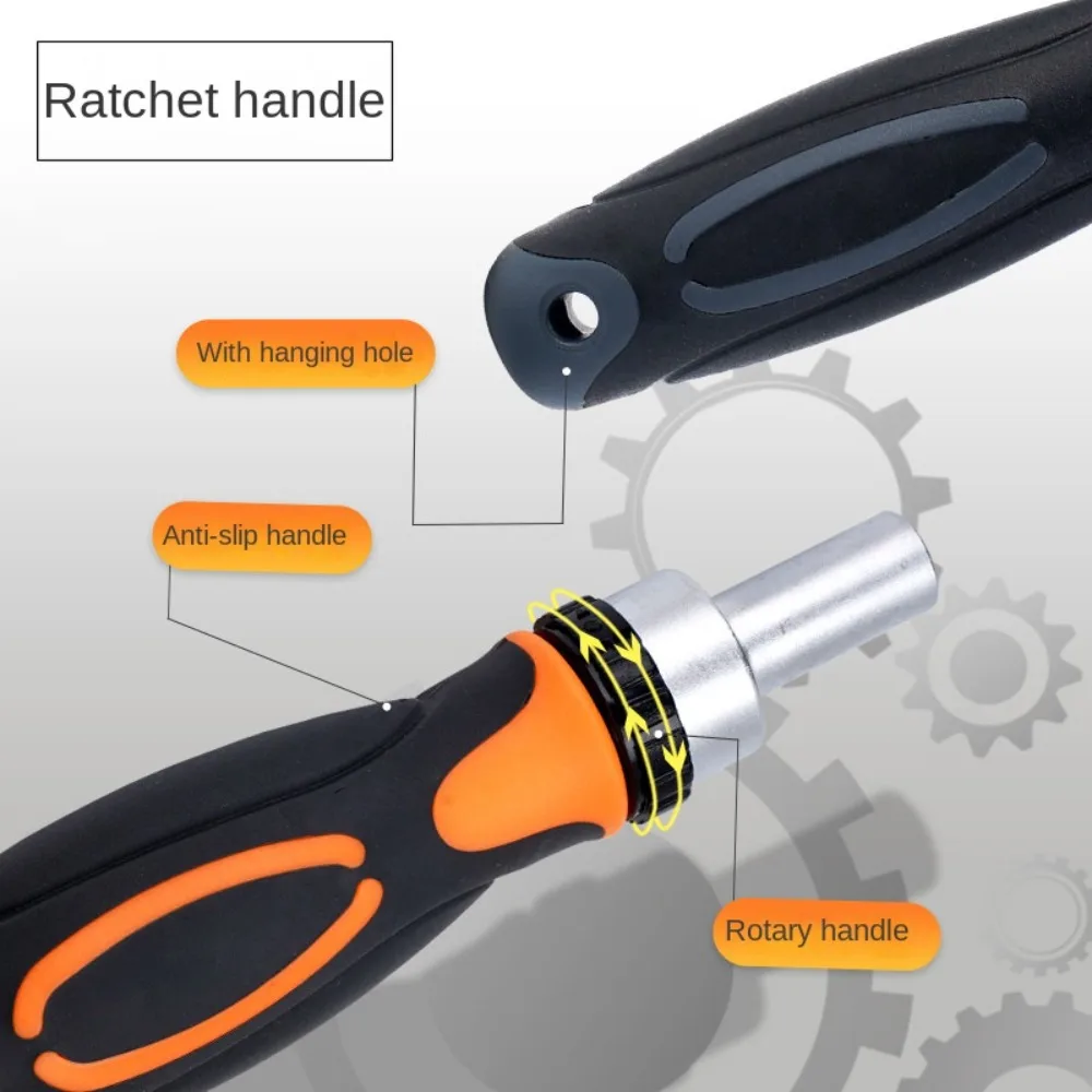 New Chrome Vanadium Steel Ratchet Wrench Set 42 in 1 Rotatable Screwdriver Set Durable Small Space Turning Wrench Home