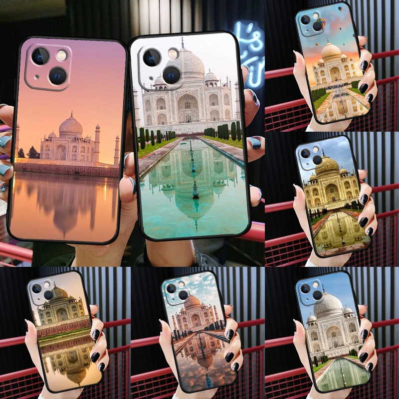 Taj Mahal India Mausoleum Phone Case For iPhone 16 15 Pro 11 14 Pro Max 12 13 Mini XS X XR 16 Plus 16e Cover Coque