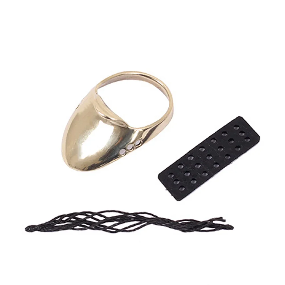 

Прочное, неломкое медное кольцо для большого пальца, медная конструкция, традиционный восточный стиль, аксессуар для изготовителей луков, защита для большого пальца