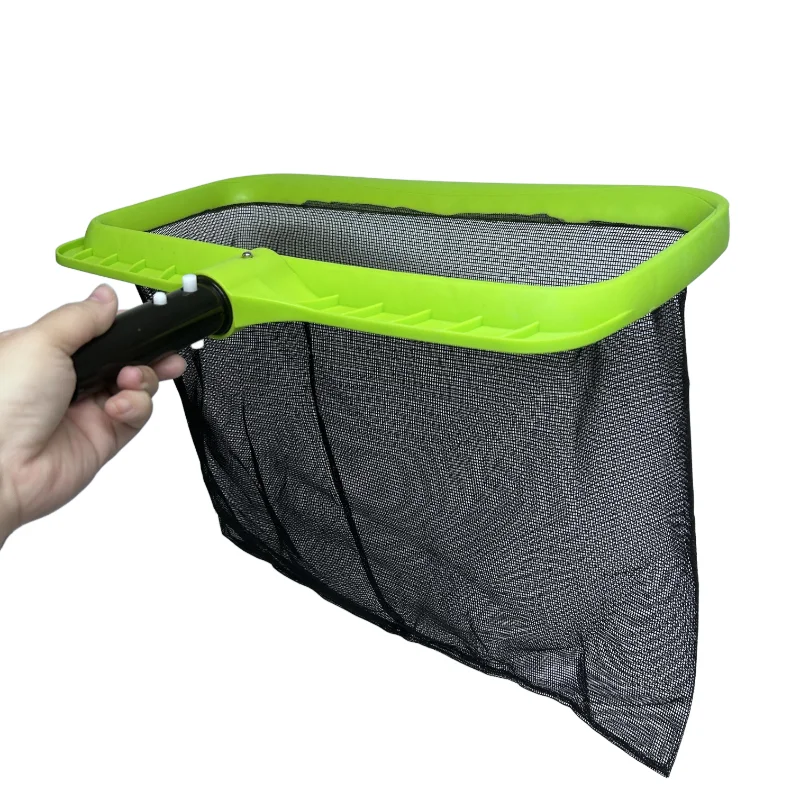 Heavy Duty ABS Swimming Leaf Rake, Fast Cleaning with Deep Fine Nylon Mesh Net Bag, Pool Maintenance Tool