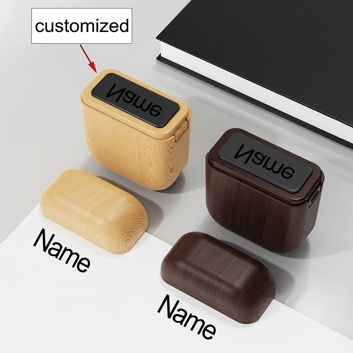 Personalized Plastic Wood Grai - Rubber Date Stamp 评论和价格