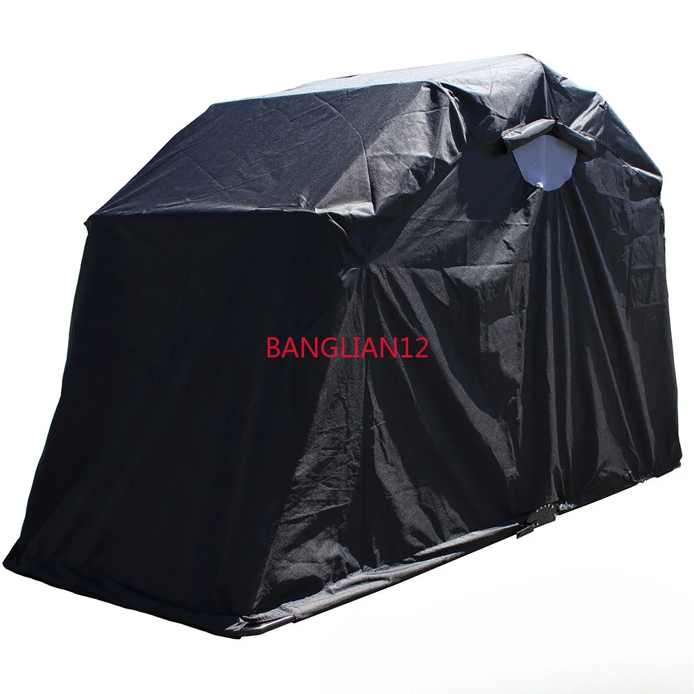 270X105x157CM Outdoor Moveable Motorcycle Tent, UV-resistant Waterproof and Pressed Rubber Car Clothing