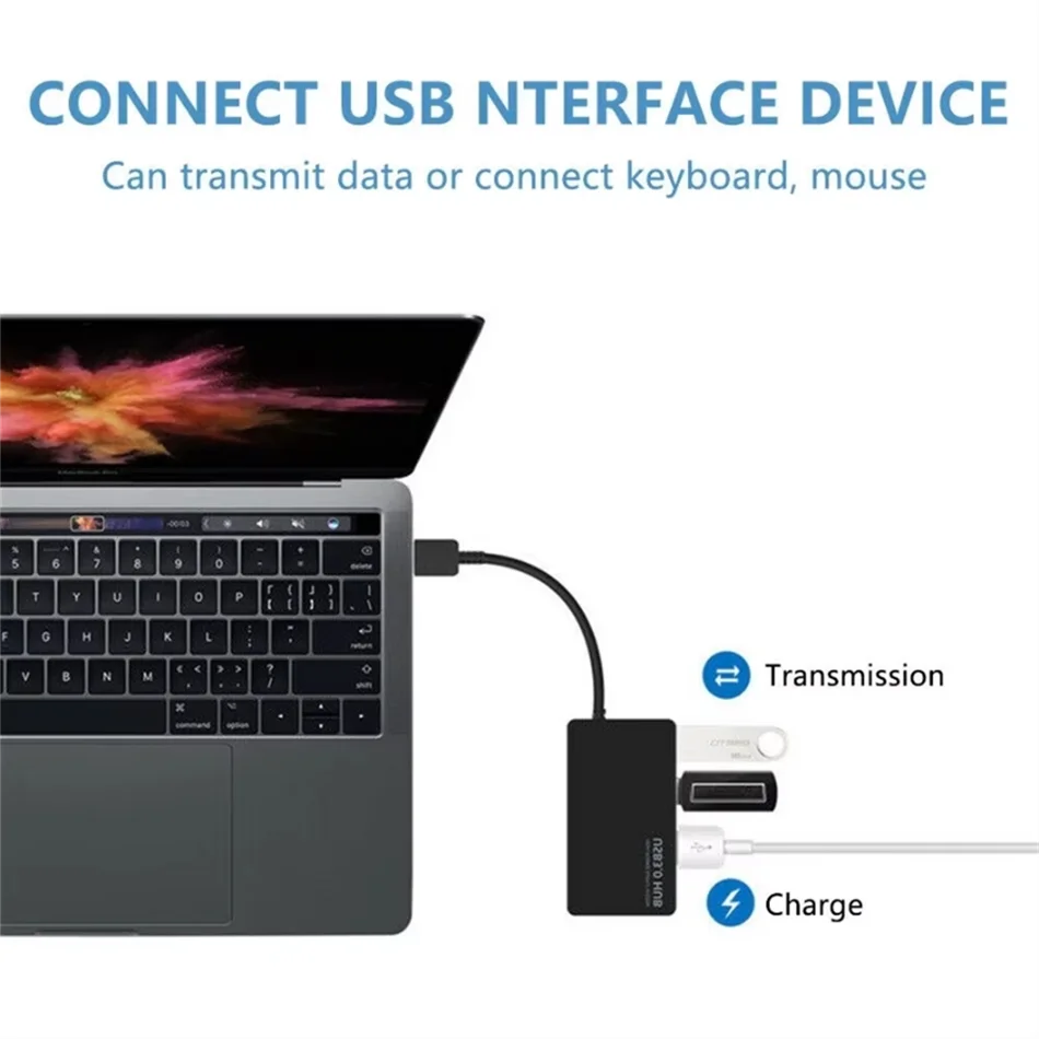 

High-speed Usb 3.0 Hub Multi Usb Splitter 4-port Multiple Expander Adapter Computer Accessories For Keyborad Mouse Laptop PC